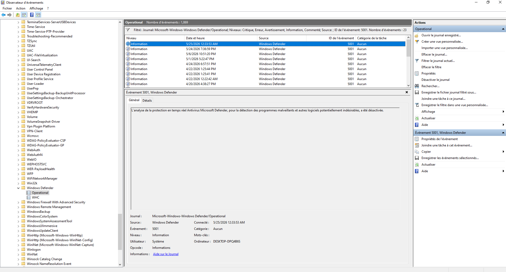 capture Event Viewer
